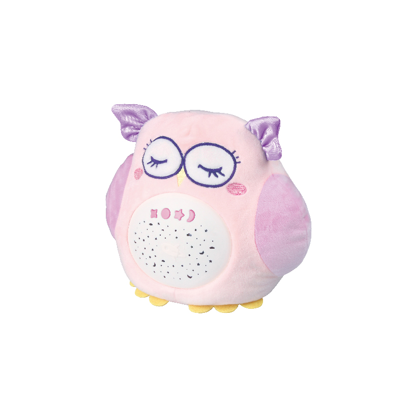 Night Light Projector Plush Toy with Music - Owl